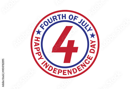 Free Download 4th of july round logo or sticker .happy independence day of america. fourth of july usa for t shart, banner, social media ,website, postcard, discount banner png and vector illustration - GFXLoad