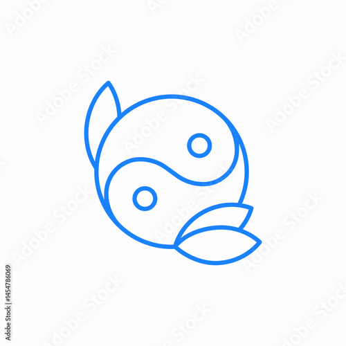 yin yang balance icon sign vector