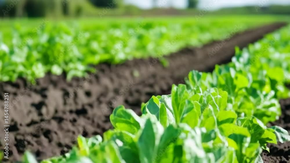 a bed of green lettuce. a bed of green lettuce.