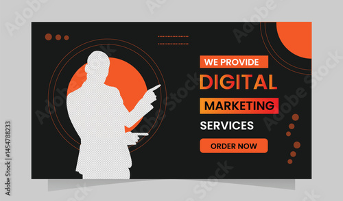 Digital Marketing Services Youtube thumbnail design template