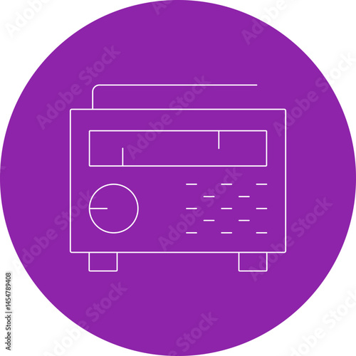 Radio single icon vector illustration