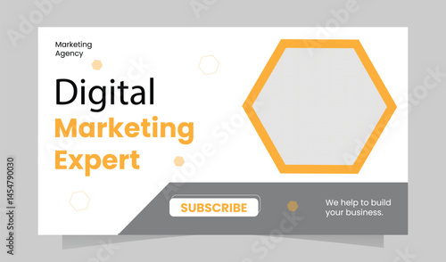 Digital Marketing Expert Youtube thumbnail design template