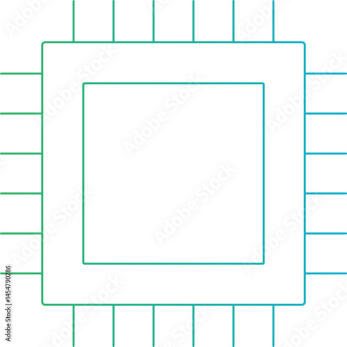 CPU single icon vector illustration