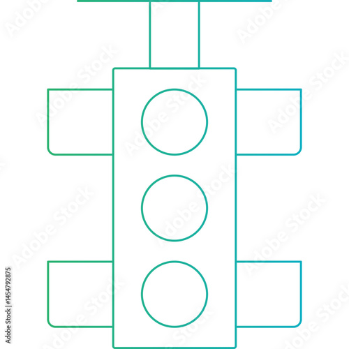 Traffic signal icon single vector illustration