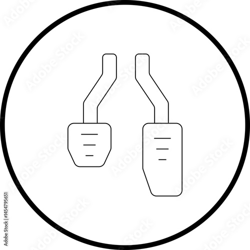 Pedals single icon vector illustration