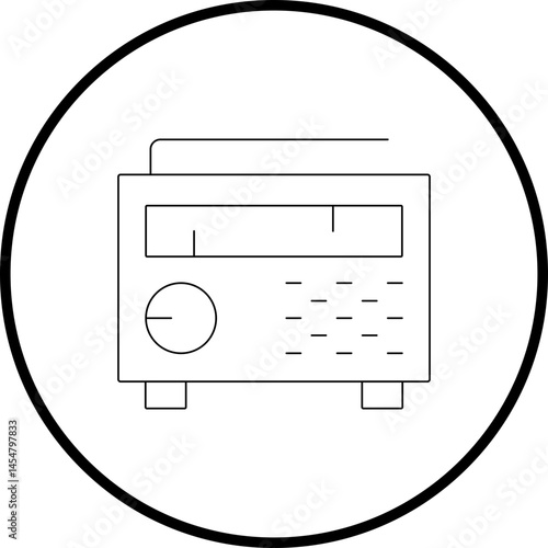 Radio single icon vector illustration