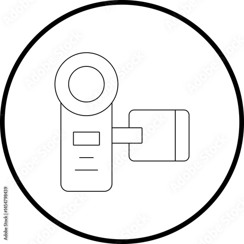 Video cam single icon vector illustration
