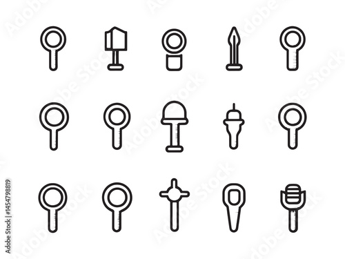 Minimalist Pushpin Illustration for Professional Projects