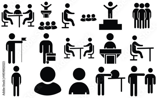 businessTeamwork  Management Icons Collection: Vector Illustration EPS10
