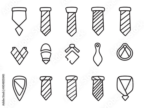 Minimalist Silk Tie Illustration for Modern Fashion Concepts