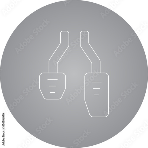 Pedals single icon vector illustration
