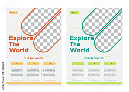 Travel  flyer clean, creative and modern or tourism brochure template layout design for print	