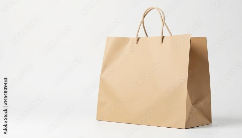 Empty brown paper shopping bag, isolated on white , grocery bag, environment Empty brown paper shopping bag, isolated on white , grocery bag, environment