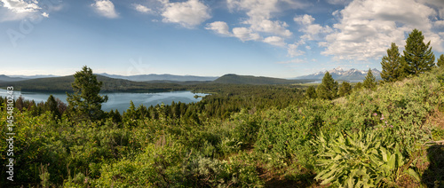 Obraz na płótnie Wilderness of Grand Teton in front of Distant Two Ocean Lake w salonie