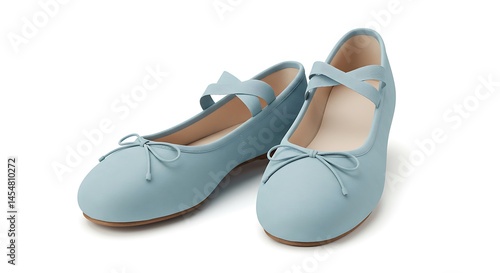 Elegant Ballet Shoes with Bow Tie