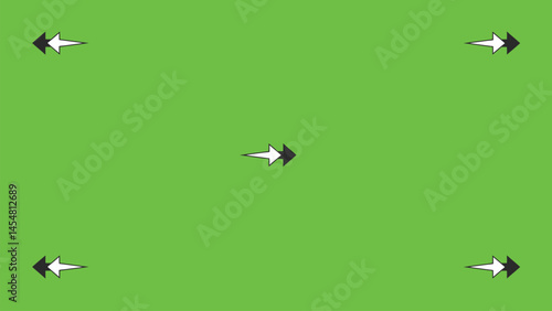 Green screen background, VFX motion tracking markers. Art design green screen backdrop template. Abstract concept video footage replacement tracking markers element.