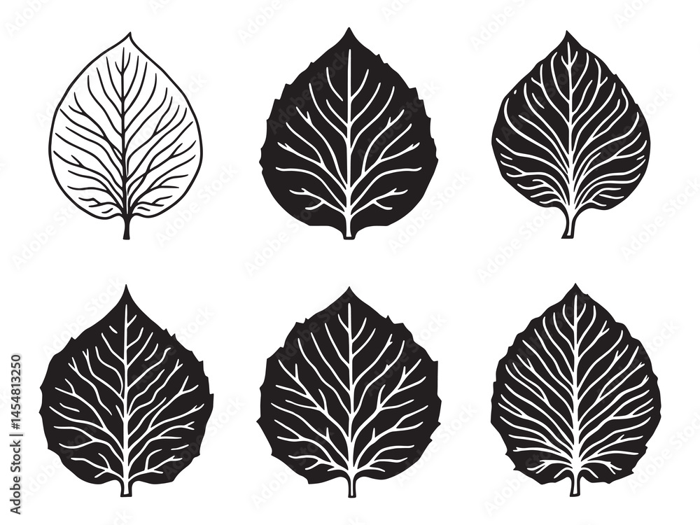 Fototapeta premium Minimalist taro leaf outline vector hand drawn style