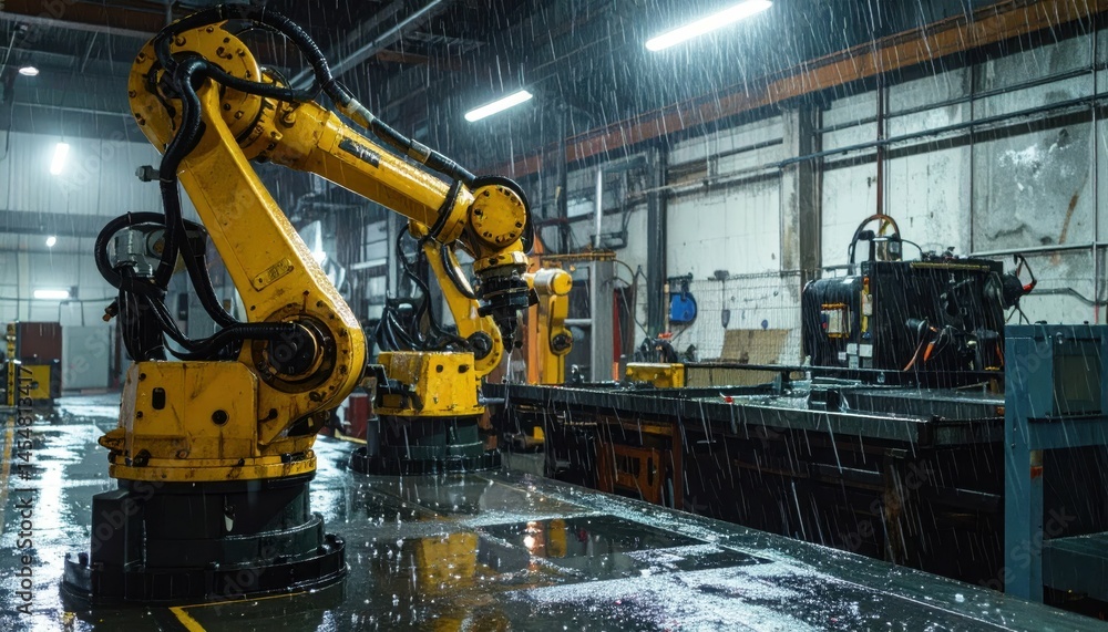 Industrial Robotics in Action Under Artificial Rain Environment Industrial Robotics in Action Under Artificial Rain Environment