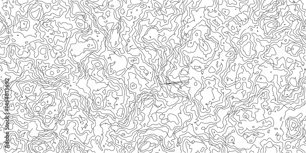 Fototapeta premium abstract diagram discovery topographic map banner texture background. seamless cartography ware frame area contour topo grid map. 