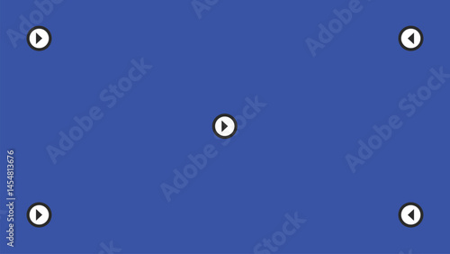 Blue screen with VFX motion tracking markers. Chroma key color video footage with track point.
