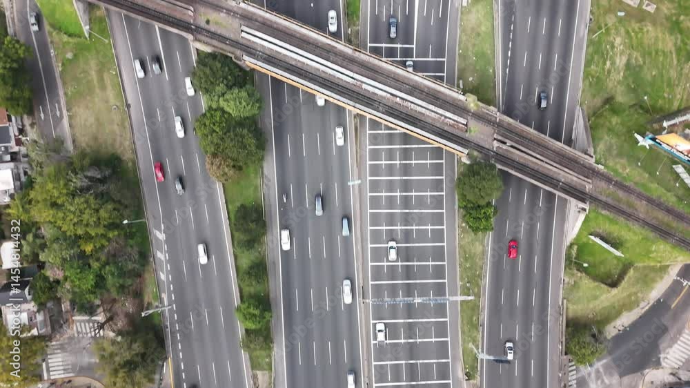Autopista, panamericana y av general paz, trafico urbano, buenos aires, argentina
