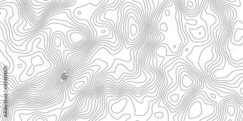 Abstract topographic contours map background .Topographic background and texture, monochrome image. Topography and geography map grid abstract backdrop. Business concept. Topography map concept.	