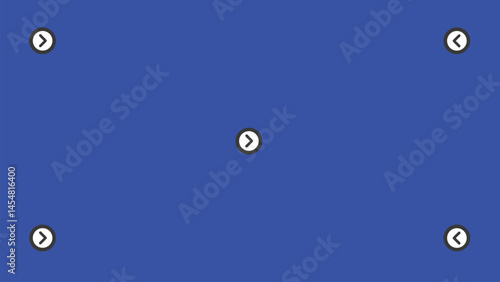 Blue screen with VFX motion tracking markers. Chroma key color video footage with track point.