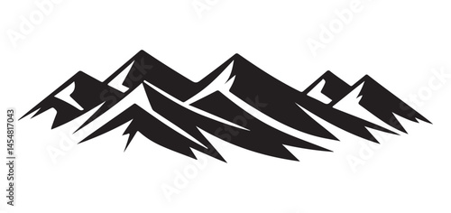 Majestic mountain range vector illustration exploring nature and outdoor adventures