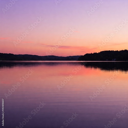 Wallpaper Mural Pastel Skyline at Dusk Over Calm Lake Torontodigital.ca