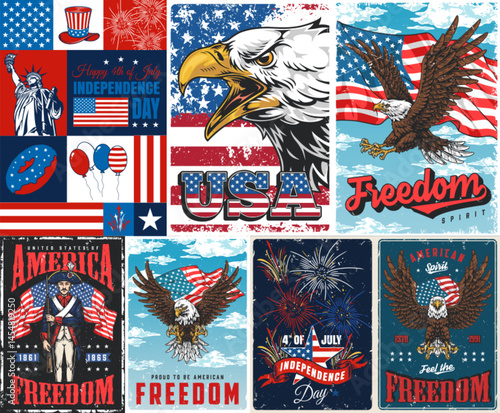 Patriotic Independence Day graphics