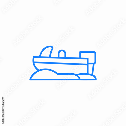 speedboat fast water icon sign vector