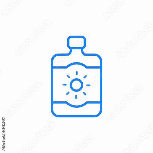 sunscreen bottle protection icon sign vector