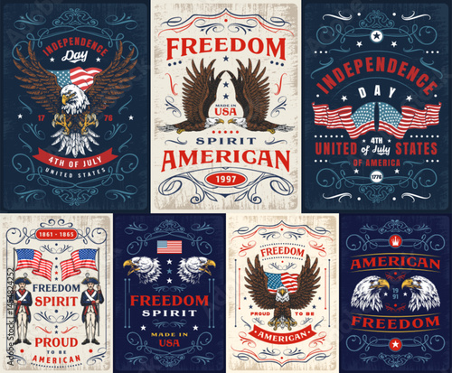 Celebrating Independence Day with American symbols