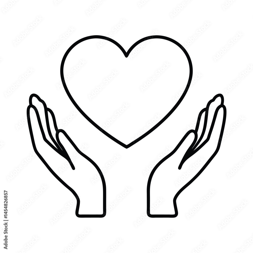 Obraz premium hands holding heart