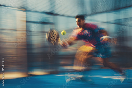 Fast-Paced Padel Tennis Action: Dynamic Shots & Blurred Motion.