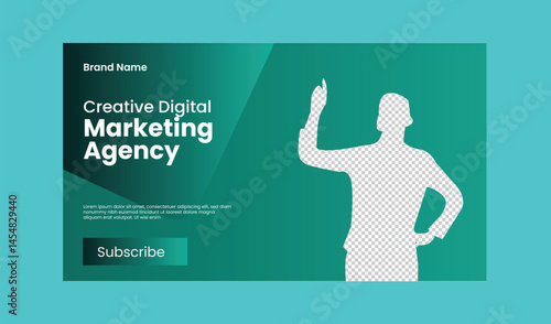 Creative Digital Marketing Agency Youtube thumbnail design template