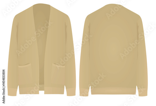 Male  brown jumper. vector illustration