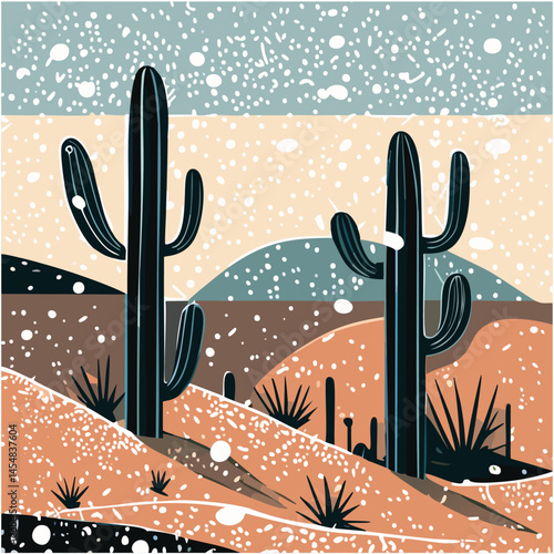 Snowy desert scene