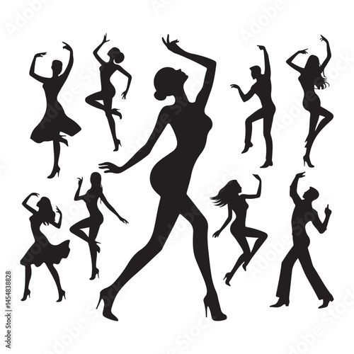 Dancing Silhouette Vector Art Set Diverse Poses and Styles