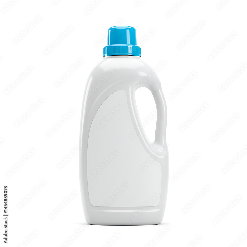 Plastic bottle with blue cap for liquid soap isolated on white background Plastic bottle with blue cap for liquid soap isolated on white background