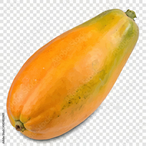 papaya isolated on white background