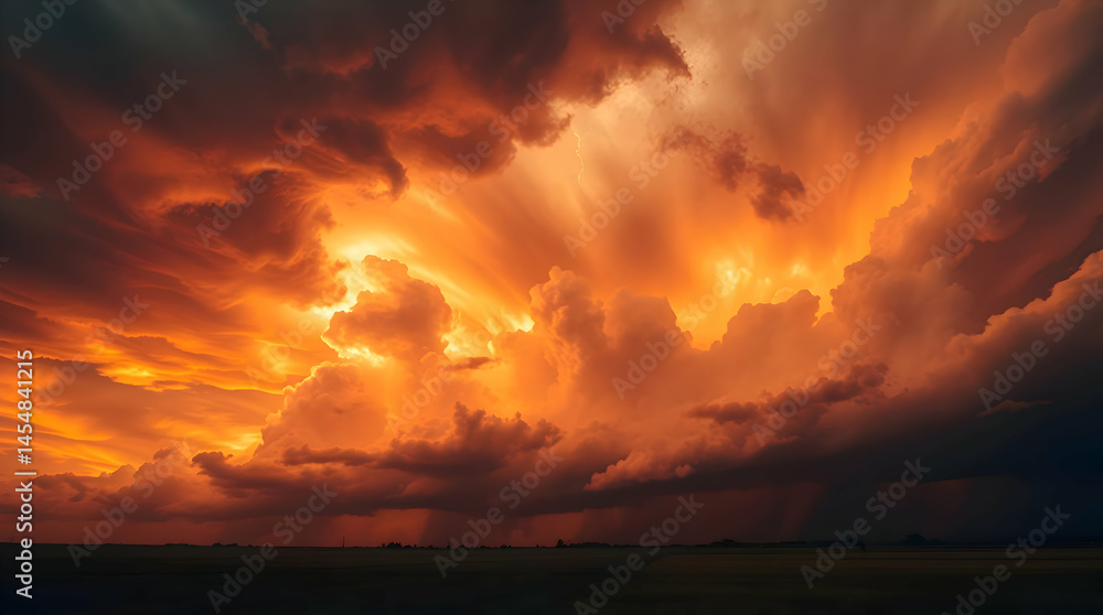 Intense Weather Render - Vibrant Stormy Skies in Wide-Angle, High-Impact Scene Intense Weather Render - Vibrant Stormy Skies in Wide-Angle, High-Impact Scene