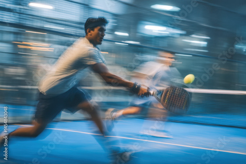 Fast-Paced Padel Tennis Action: Dynamic Shots & Blurred Motion