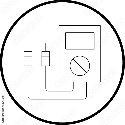 Voltmeter icon single vector illustration