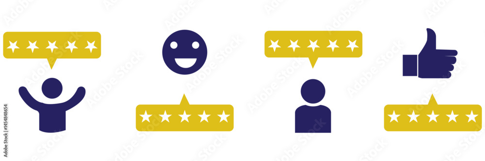 Customer review vector illustration. Feedback icon set. design eps 10 Customer review vector illustration. Feedback icon set. design eps 10