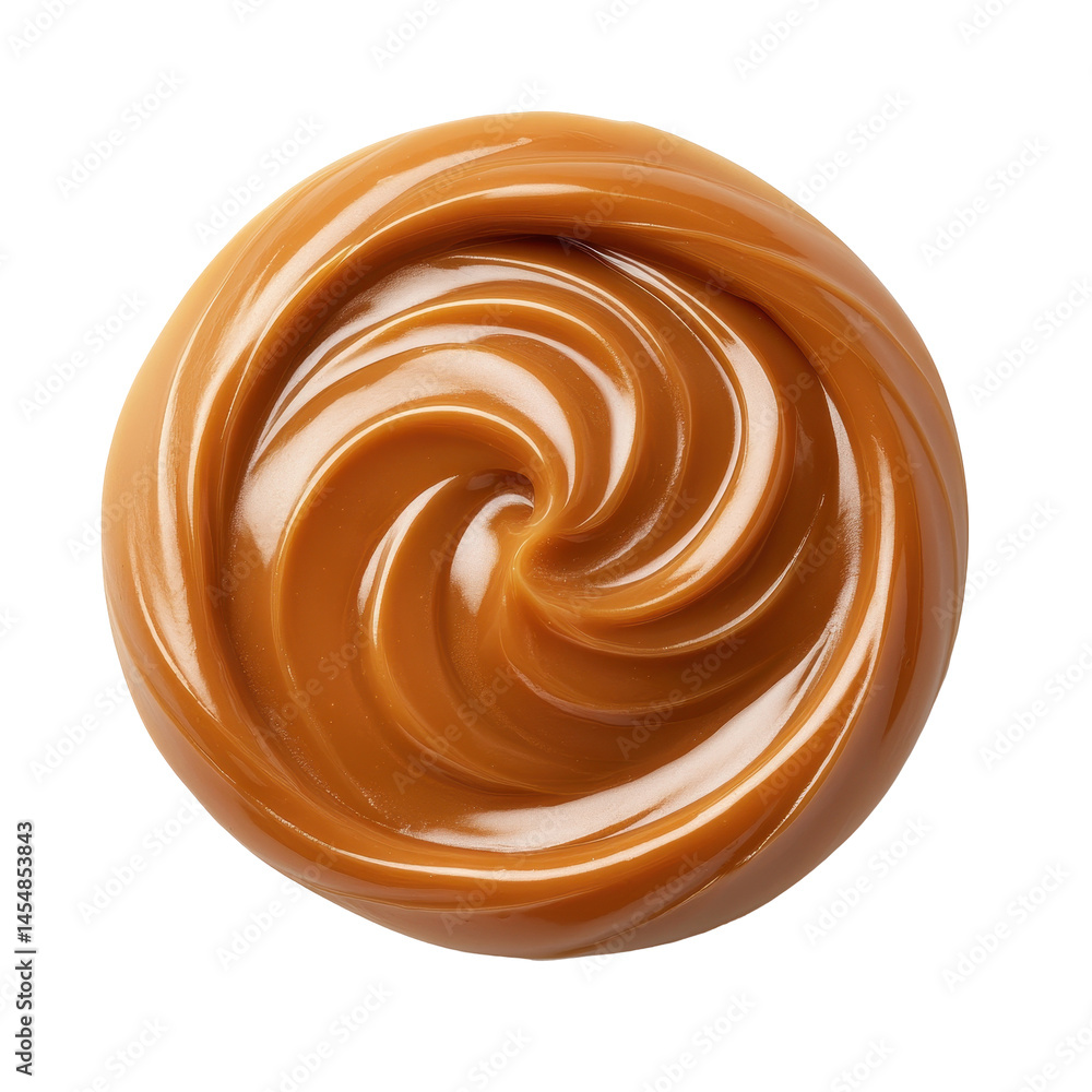 Caramel Swirl isolated on white background . Caramel Swirl isolated on white background .