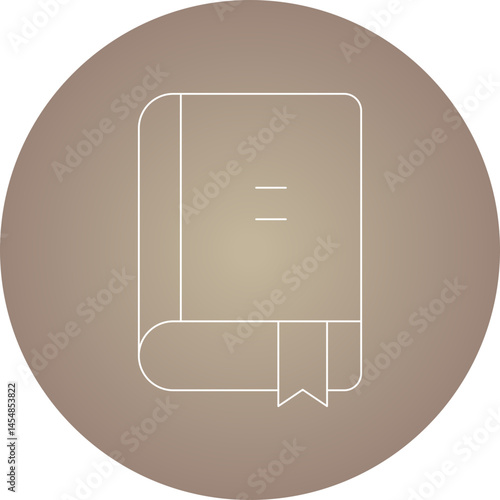 Book icon single vector illustration