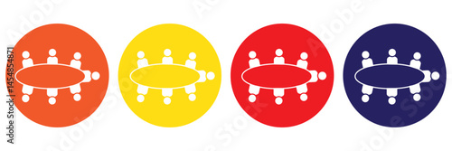 stickman at conference, man icon, office meeting, stick figure people icon. eps 10 