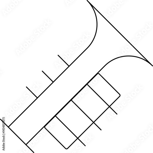 Horn icon single vector illustration