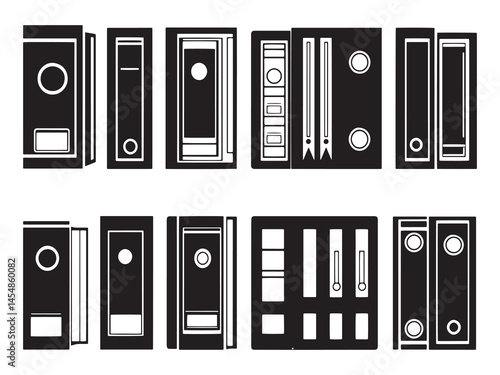 Modern Office Binder in Line Art Style for Business and Office Needs
